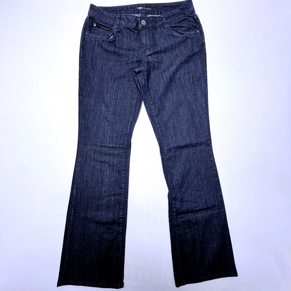 Mossimo Premium Denim Dark Indigo Bootcut Jeans Womens 10L Long Tall Mid Rise